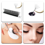 3D 4D 5D Fake Eyelashes - Naturally Curled Premade Volume Fans