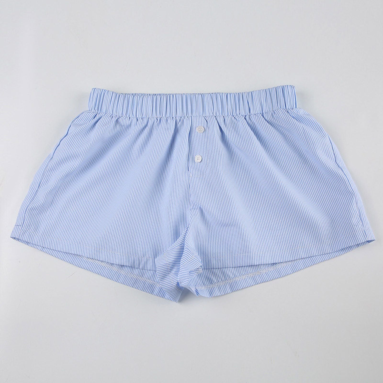 Striped Print Casual Shorts for Women