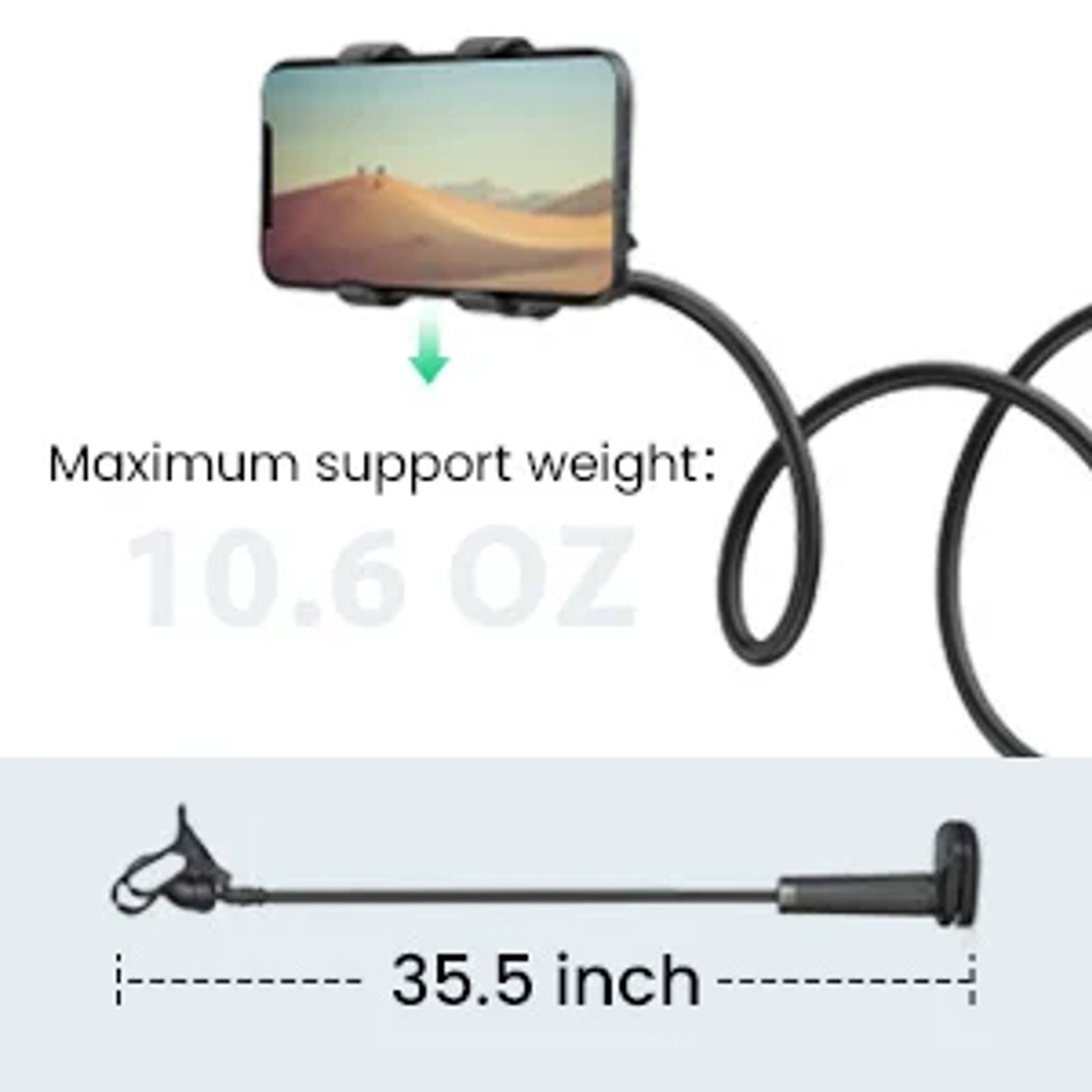 Adjustable Universal Mobile Phone Stand for Desk & Bedside