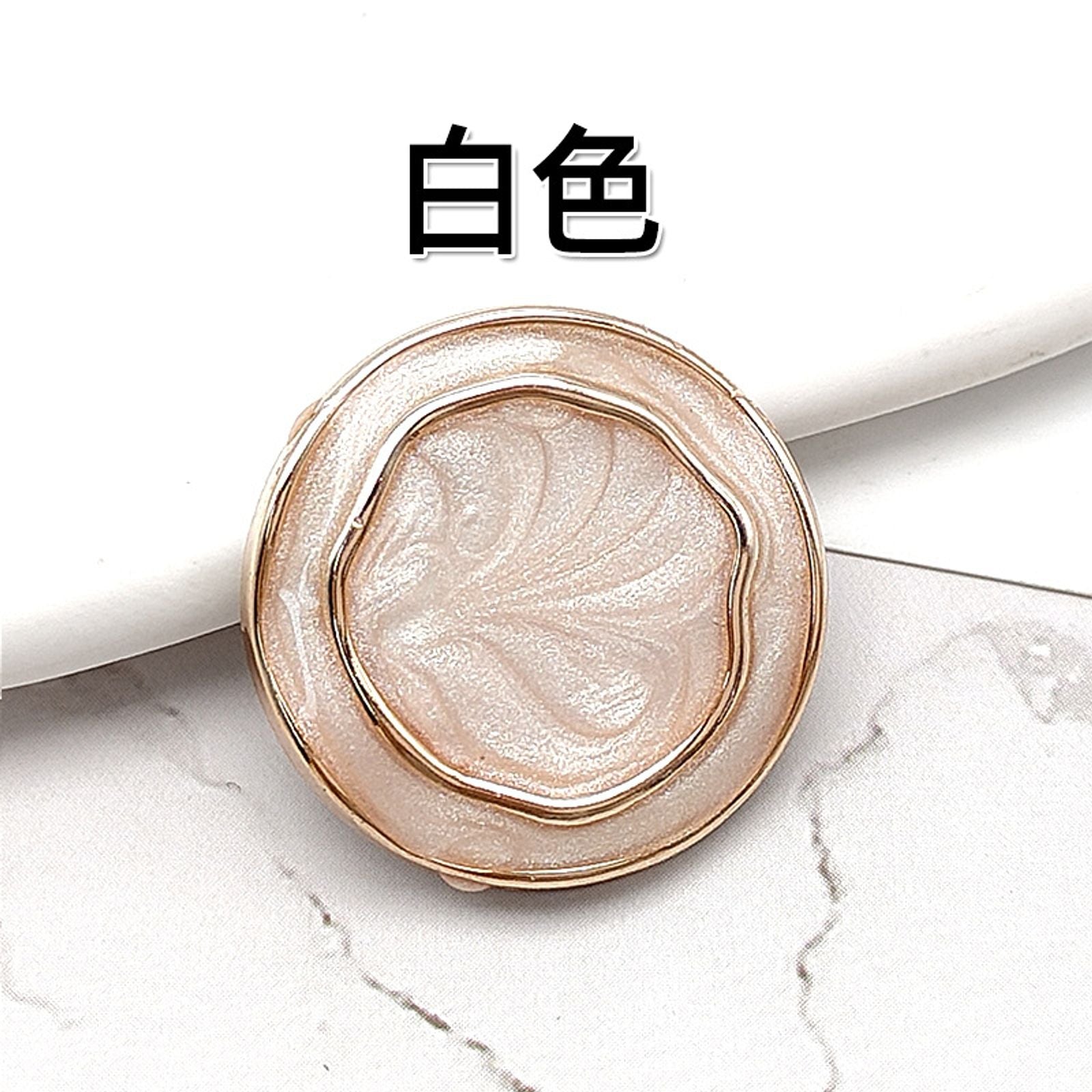 Gold Flower Resin Buttons for Sewing - Set of 6