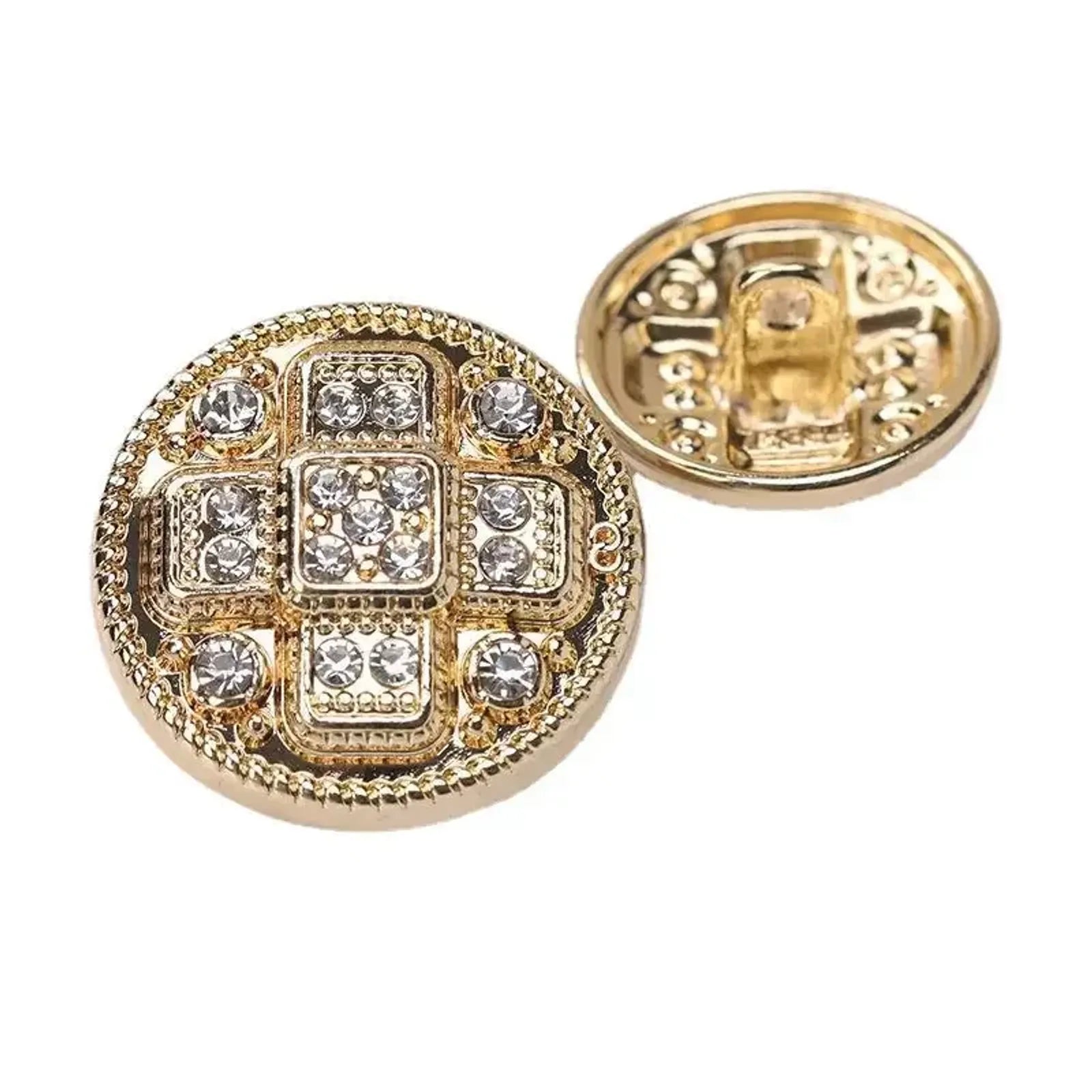 10pcs Diamond-Studded Rhinestone Round Shank Buttons