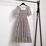 Spring Summer Chiffon A-line Dress for Women