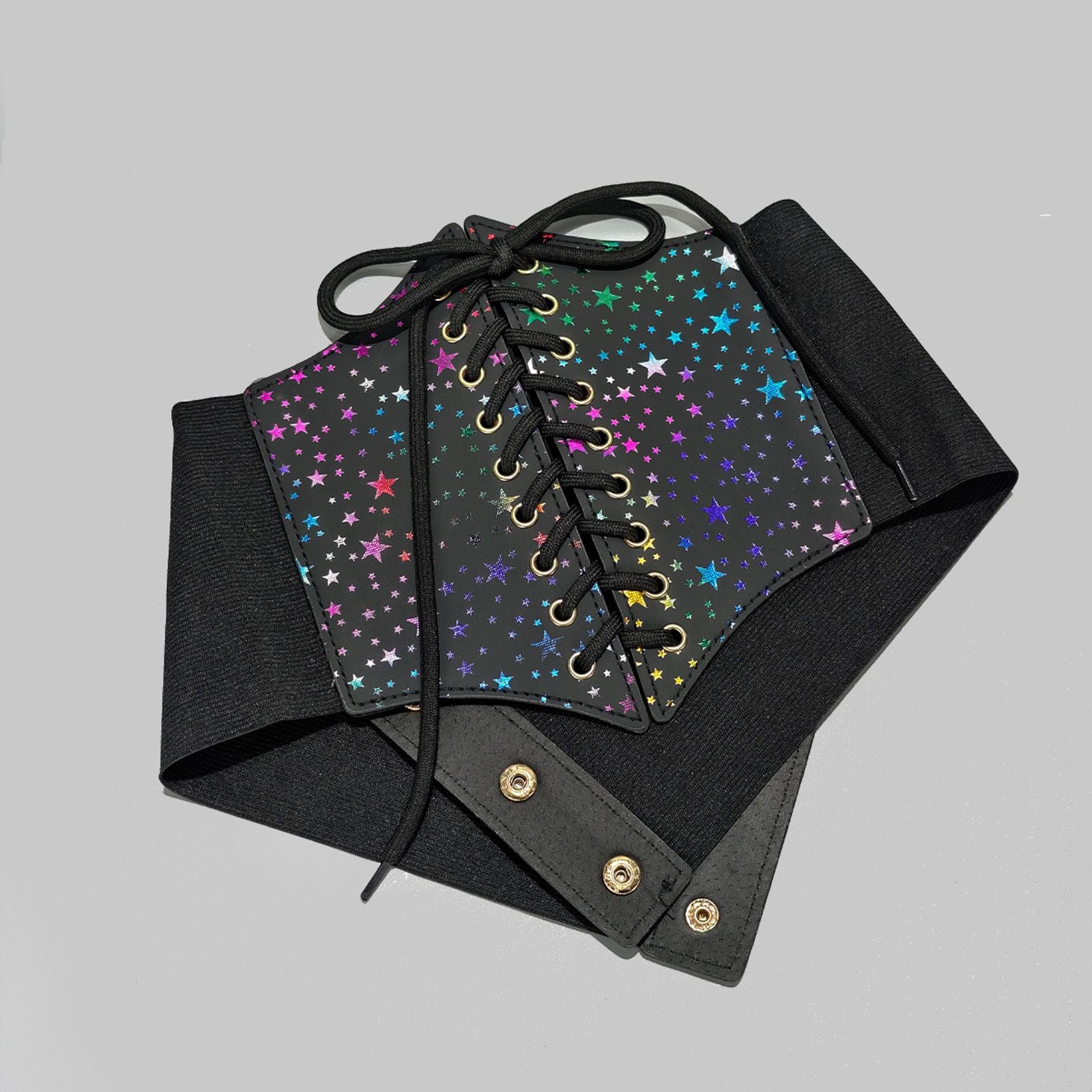 Gothic Plus Size Stretch Lace Cummerbund and Corset Belt