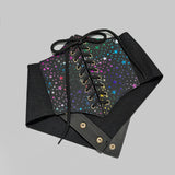 Gothic Plus Size Stretch Lace Cummerbund and Corset Belt