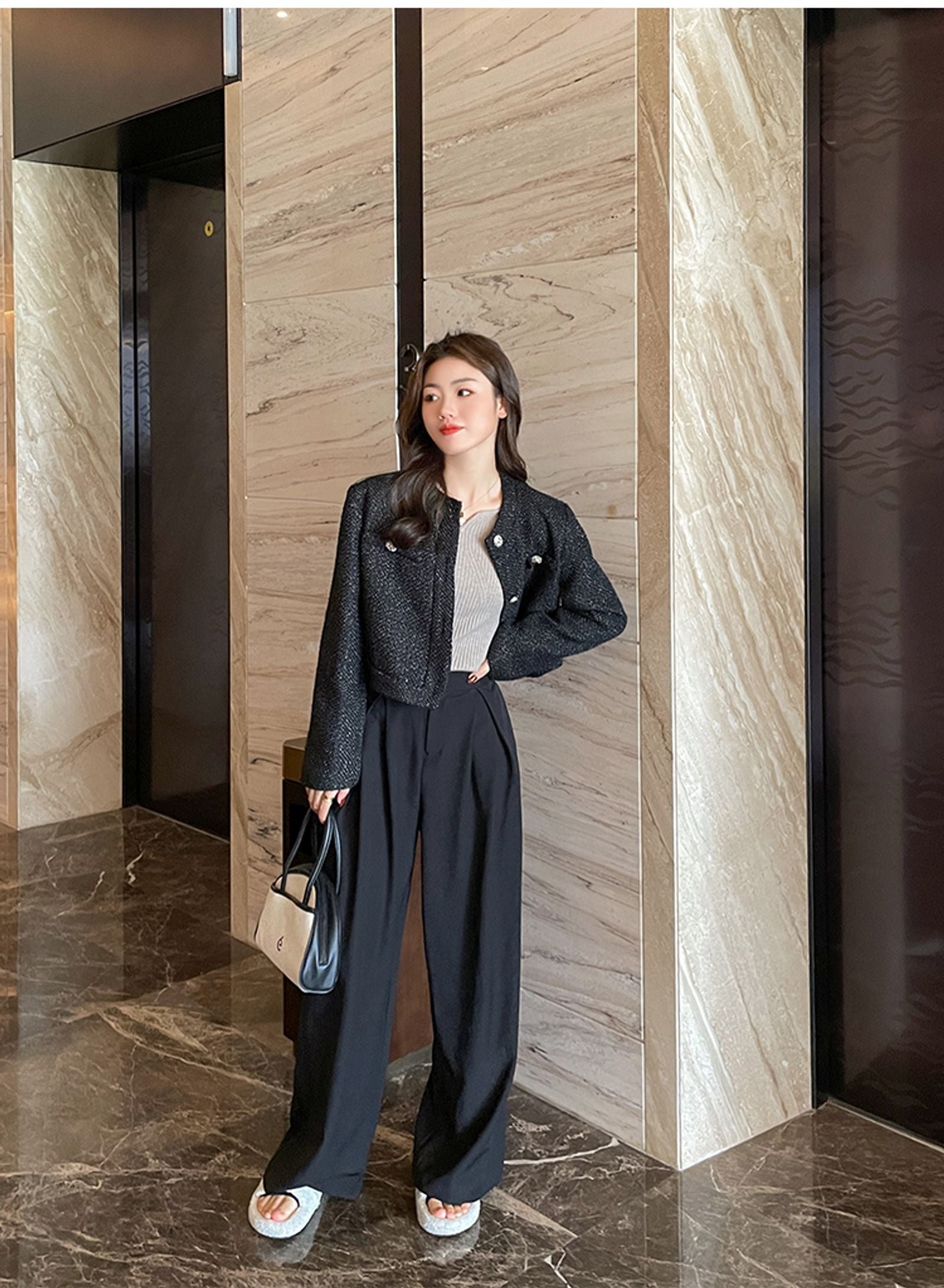 Chic V-Neck Knitted Ribbed Sweater for Women