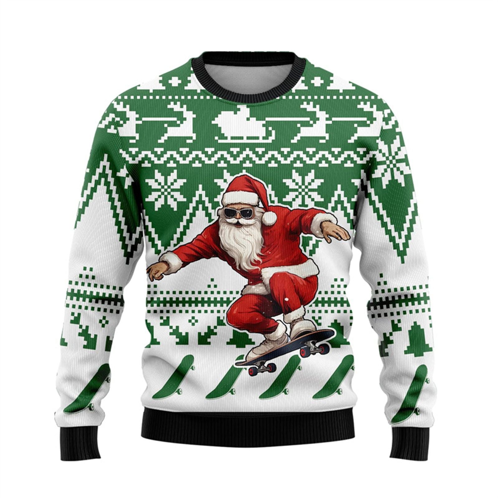 3D Printed Ugly Christmas Hoodie for Men