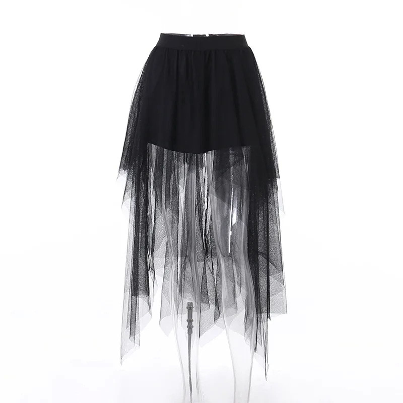 High-Waisted Irregular Skirt for Women - Gothic Style