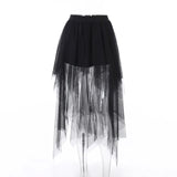 High-Waisted Irregular Skirt for Women - Gothic Style