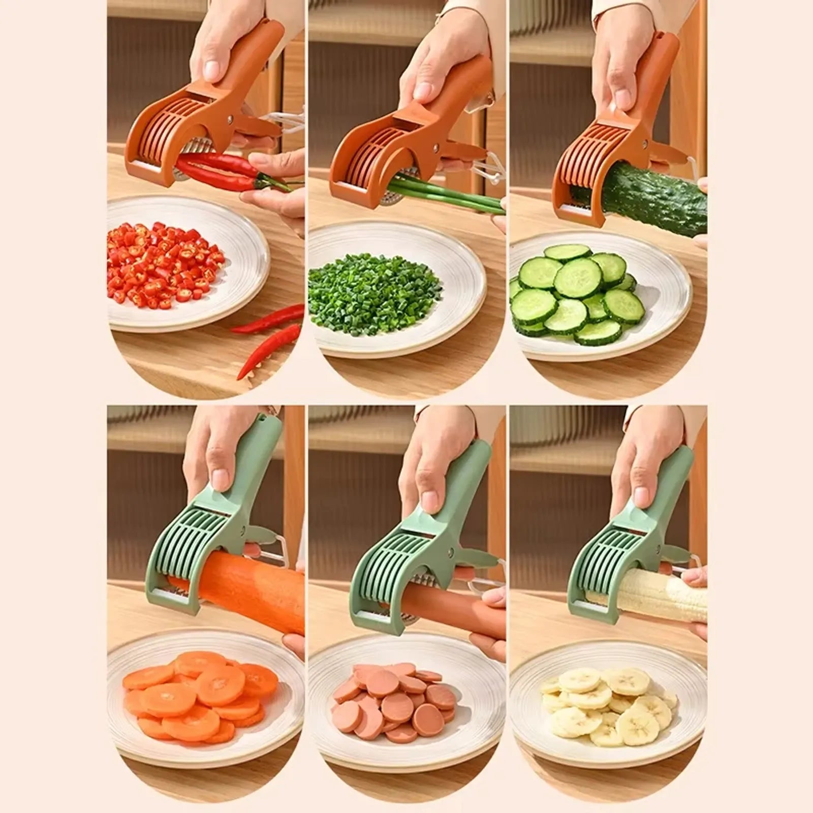 HooFun Stainless Steel Vegetable and Fruit Slicer