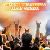 100/400pcs Fluorescent Numbered Wristbands - Multicolor Disposable Bracelets