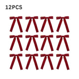 12 Red Velvet Christmas Tree Garlands