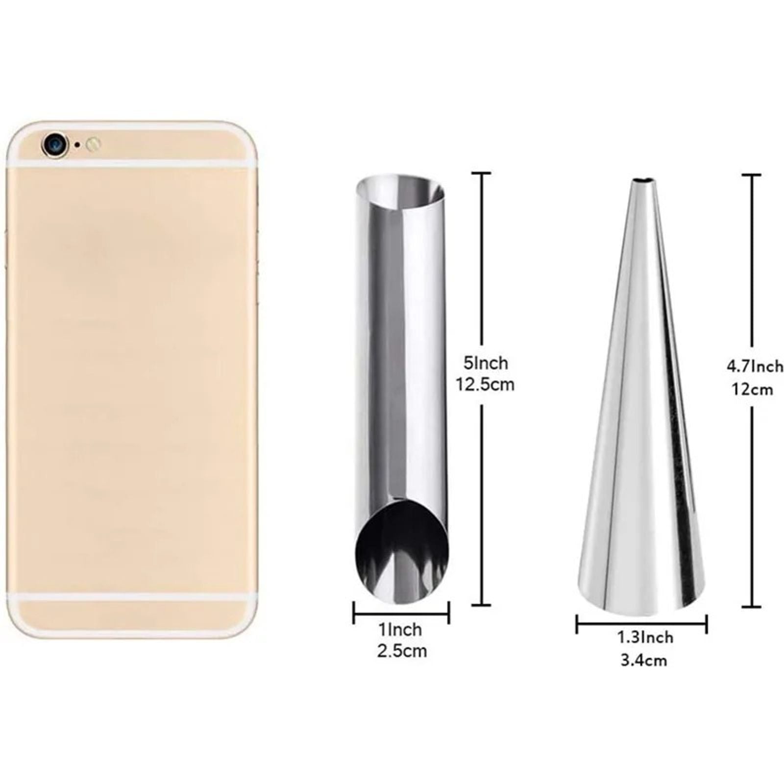 Stainless Steel Cream Horn Molds - Set of 5/10