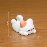 4pcs Creative Shy Flower Kitten Miniature Figurines