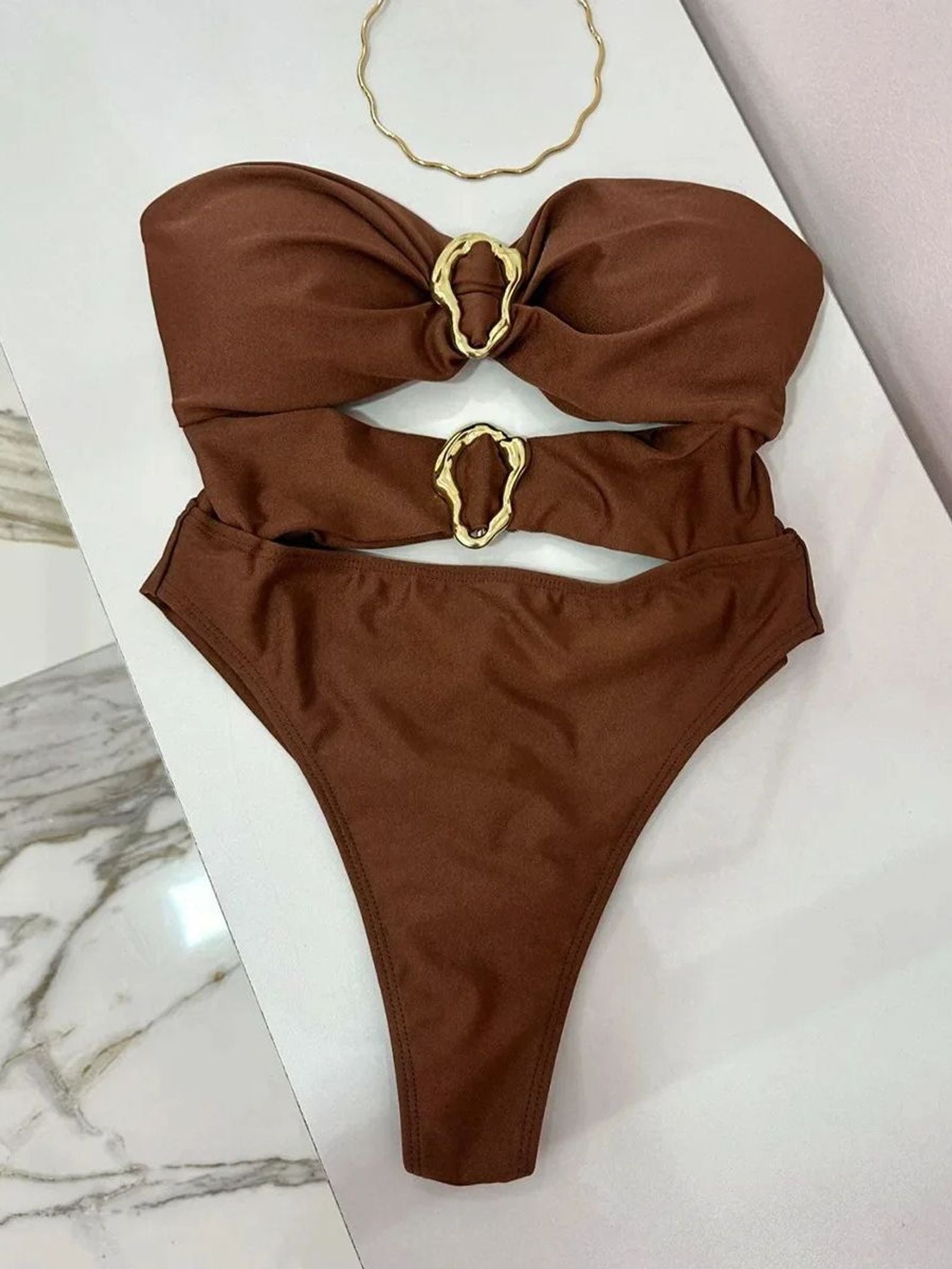 3 Colors Cut Out One Piece Swimsuit for Women