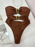 3 Colors Cut Out One Piece Swimsuit for Women
