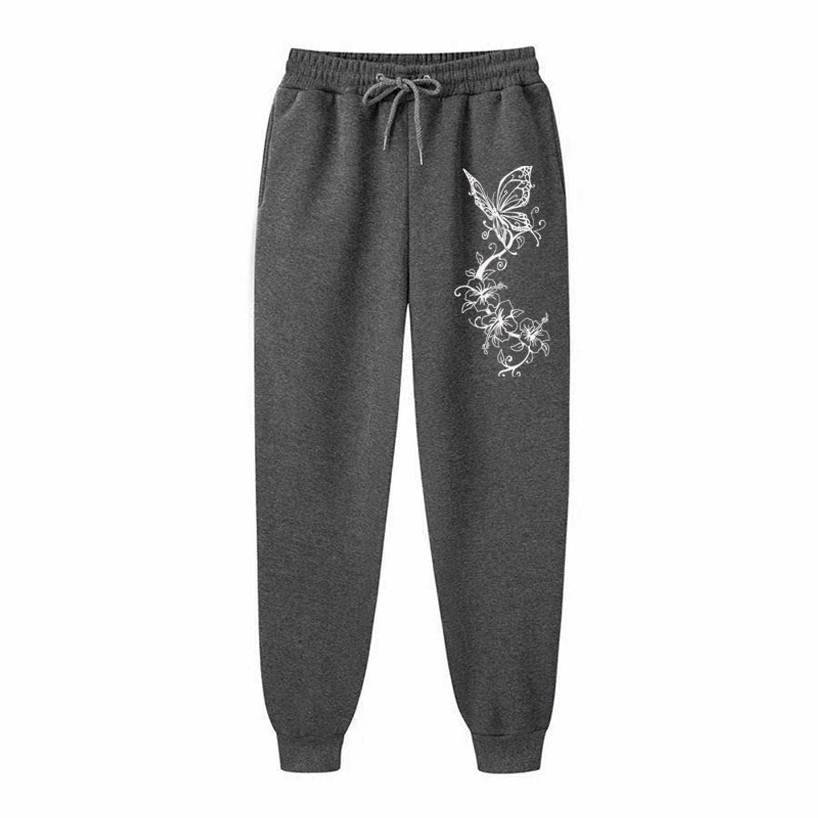 Women's High Quality Floral & Butterfly Print Jogging Pants