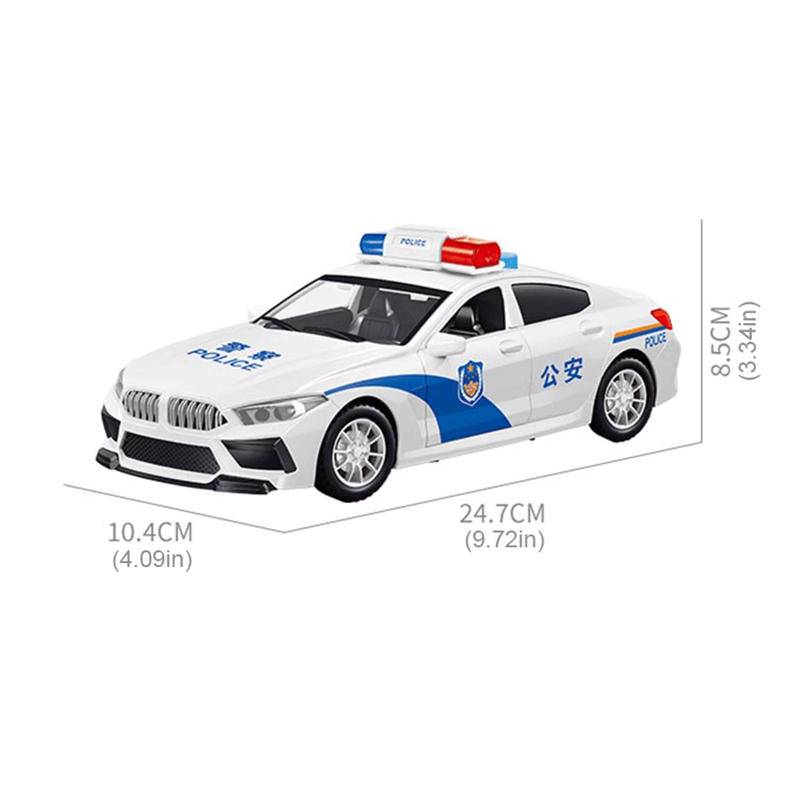 Large Police Bus Pull Back Vehicle with Lights and Music