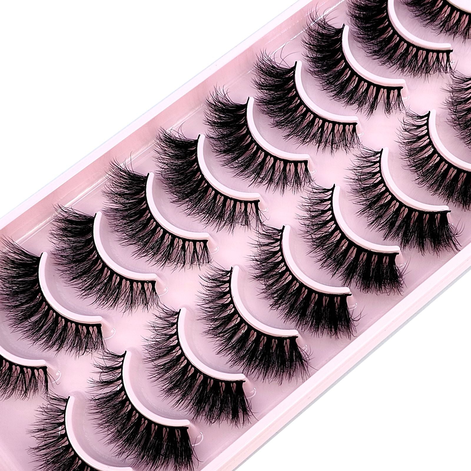 3D Faux Mink Hair False Eyelashes - Natural Crisscross Lashes