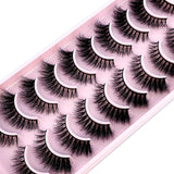 3D Faux Mink Hair False Eyelashes - Natural Crisscross Lashes