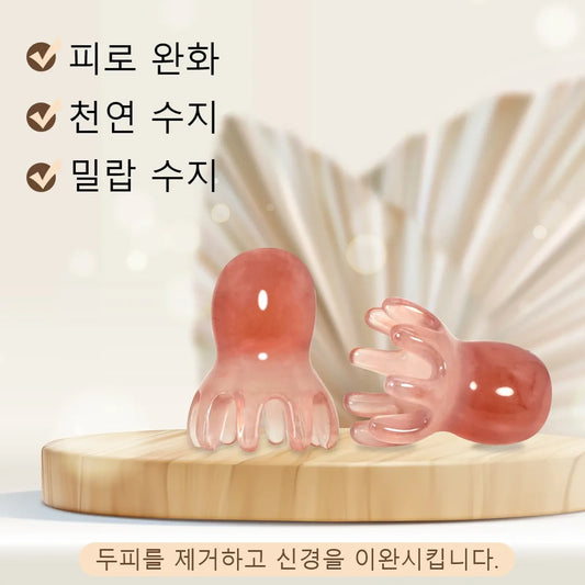 Cute Octopus Scalp Massage Comb for Hair Care and Stress Relief