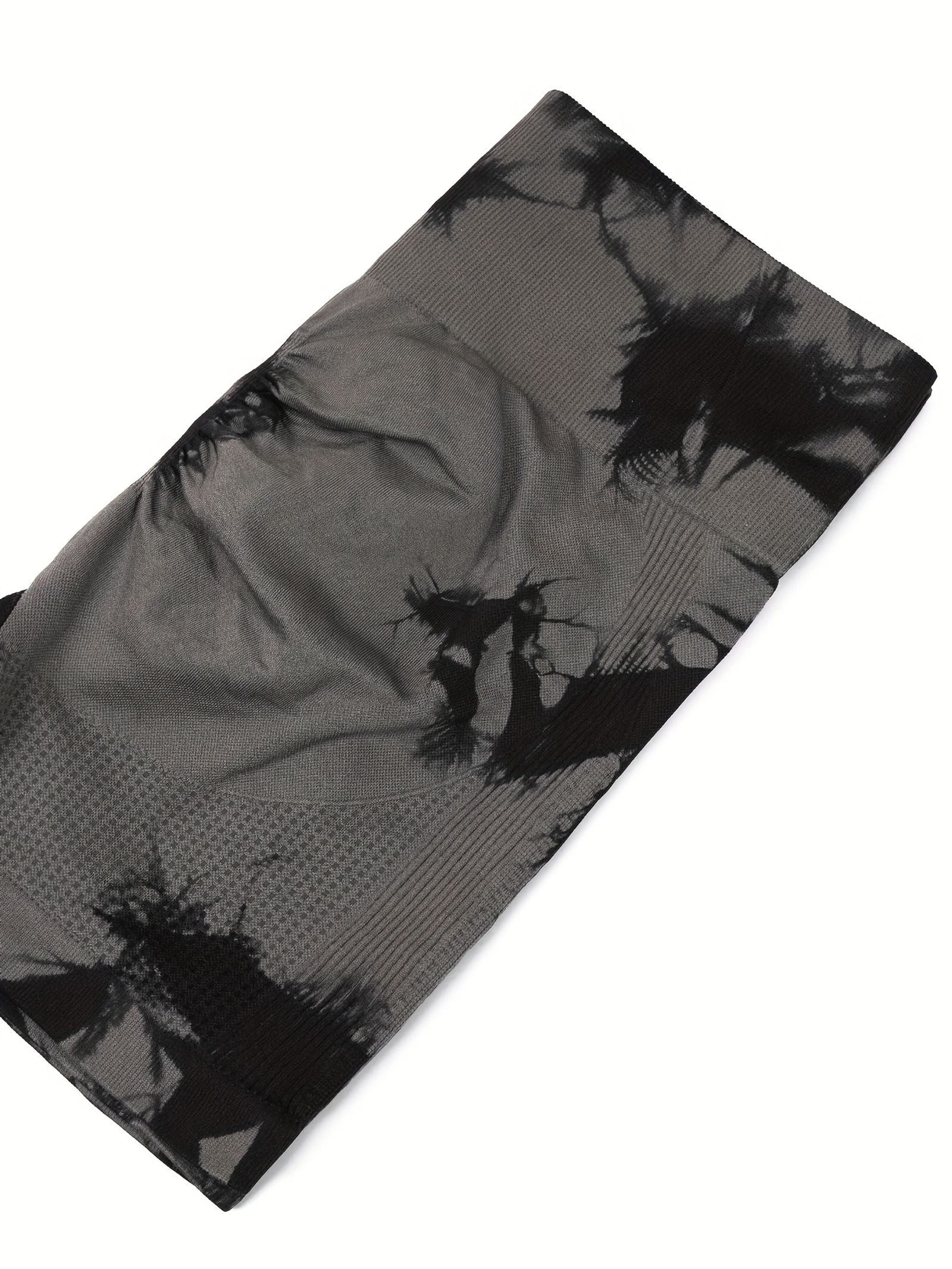 2pcs Women's High-Waist Tie-Dye Yoga Shorts