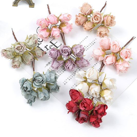 11cm Silk Artificial Rose Flowers Bouquet - 1/3/5 Pieces