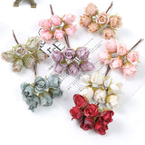 11cm Silk Artificial Rose Flowers Bouquet - 1/3/5 Pieces