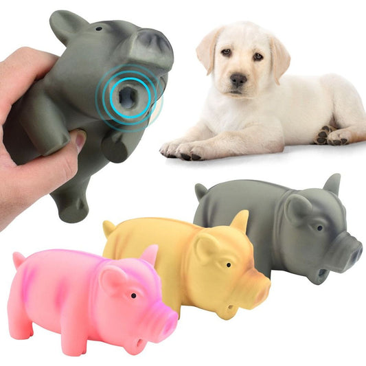 Rubber Sound Pig Squeaky Chew Toy for Dogs