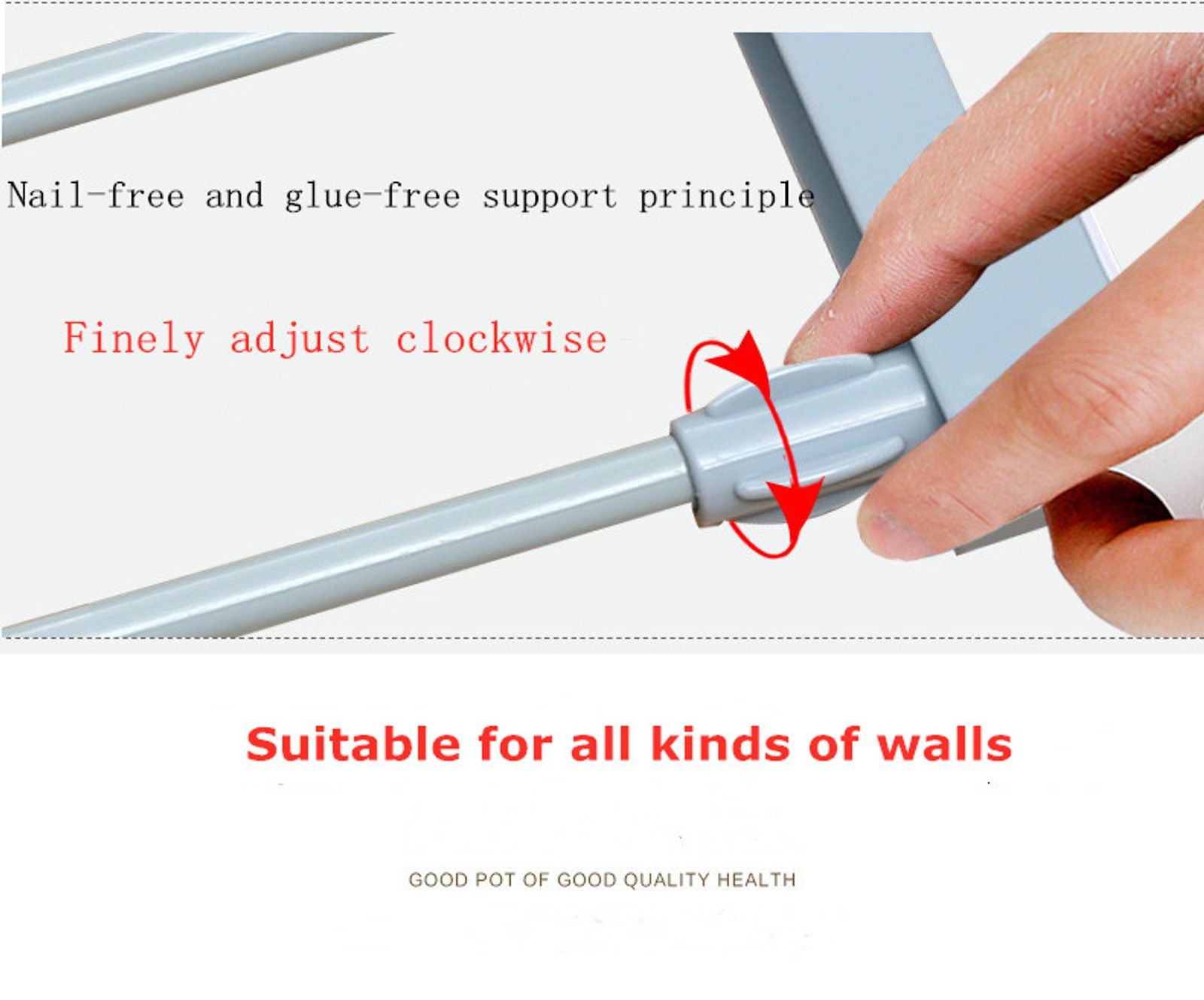 Adjustable Wall-Mounted Closet Organizer Shelf