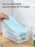 2PCS Transparent Large Capacity Mask Storage Box