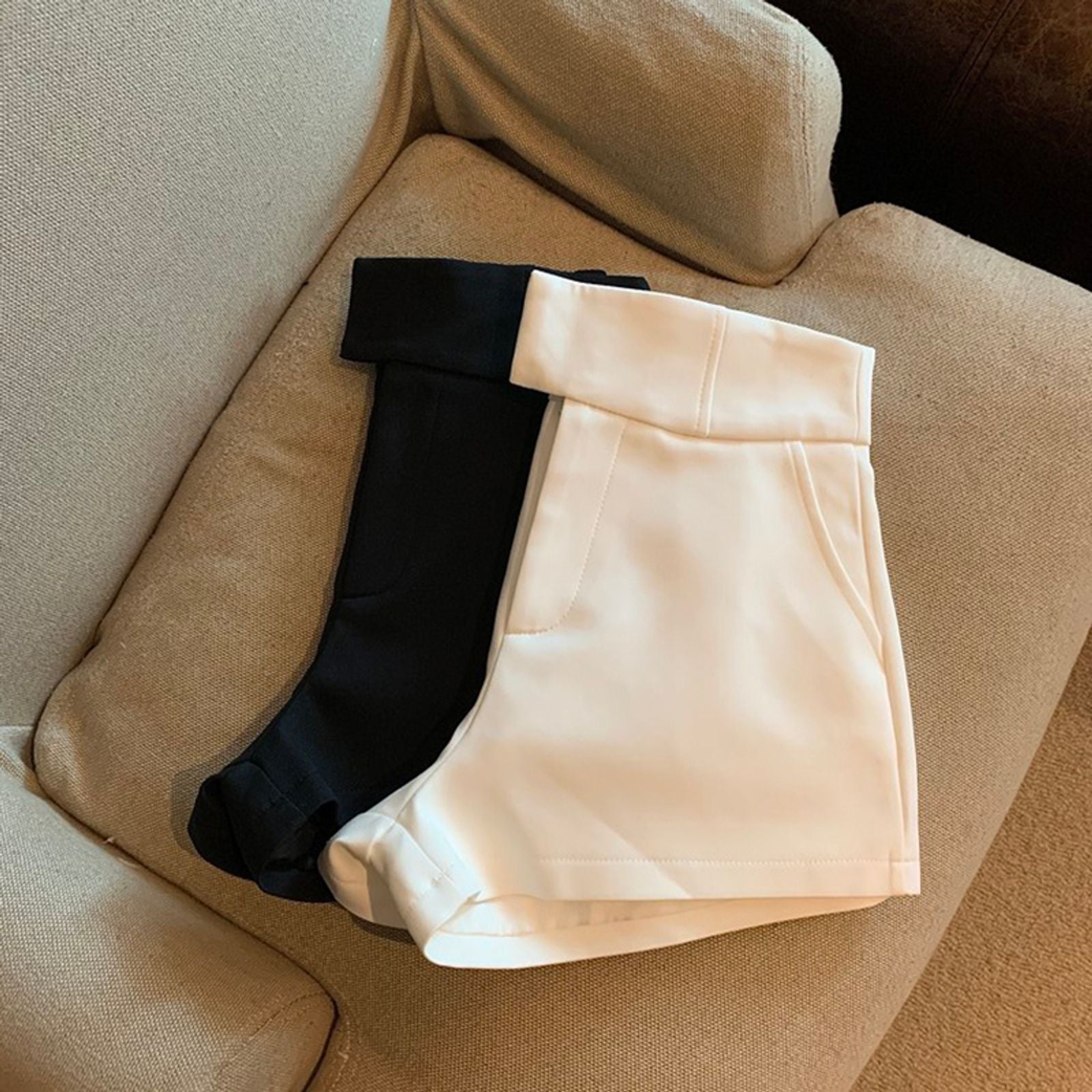 Harajuku Style High Waisted Black Shorts for Women