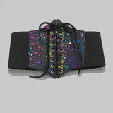 Gothic Plus Size Stretch Lace Cummerbund and Corset Belt