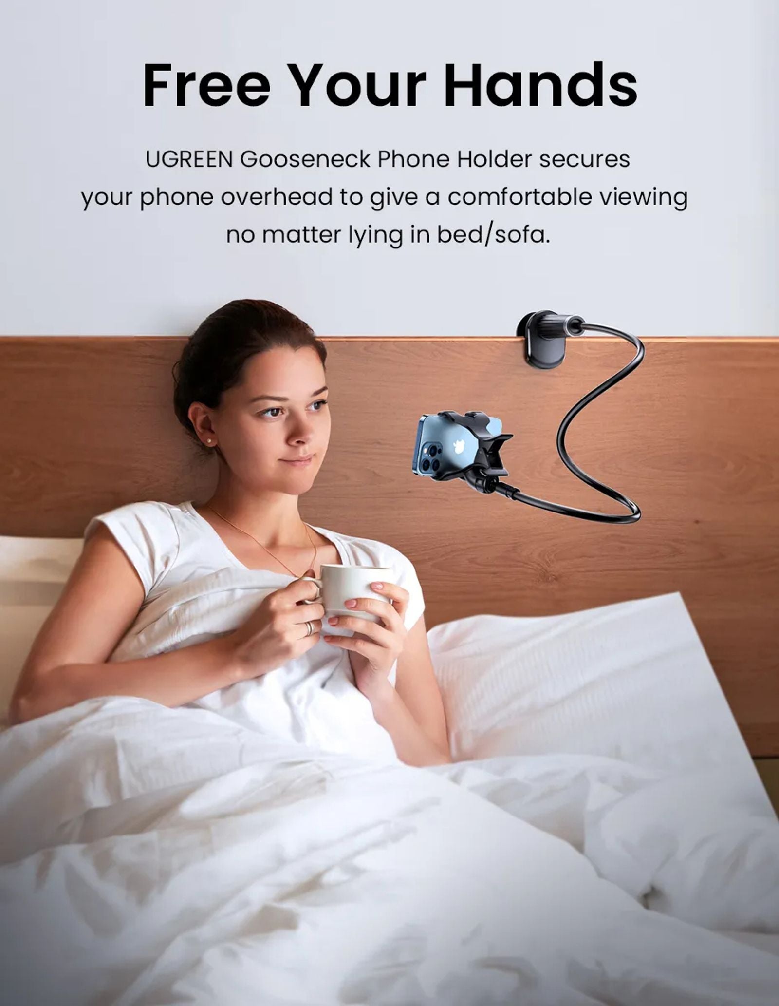 Adjustable Universal Mobile Phone Stand for Desk & Bedside