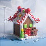 5-Piece Gingerbread House Christmas Ornament Set