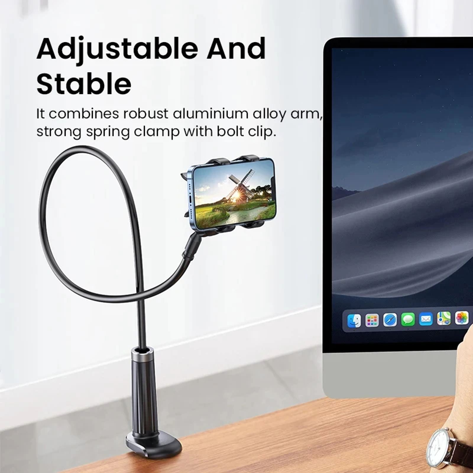 Adjustable Universal Mobile Phone Stand for Desk & Bedside