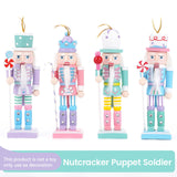 4PCS Macaron Nutcracker Soldier Christmas Tree Pendants