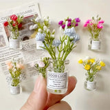 8pcs Mini Vase Magnets for Refrigerator Decor