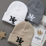 Unisex Winter Beanie Hats - Warm Knitted Outdoor Caps