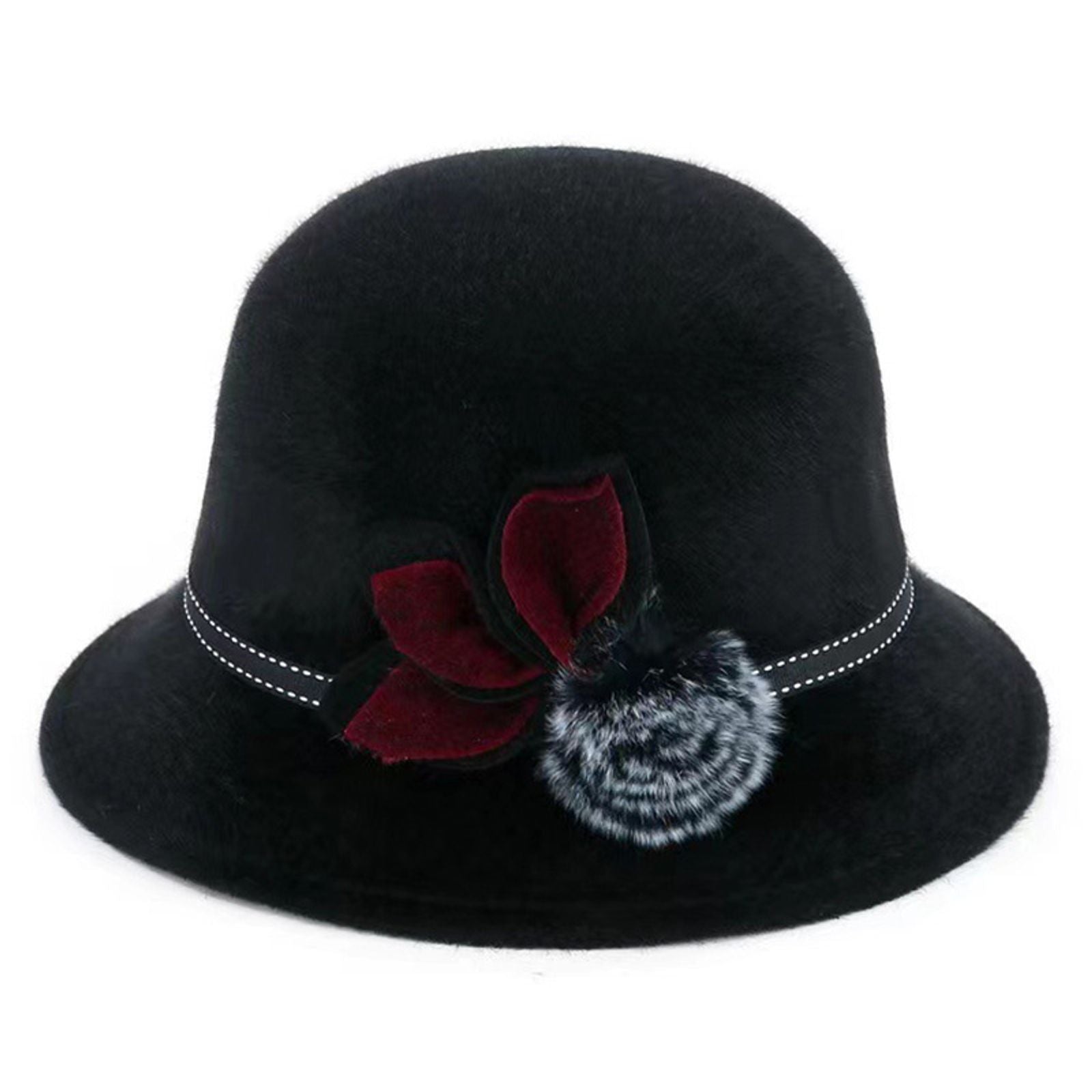 Elegant Vintage Wool Fedora Hat for Women