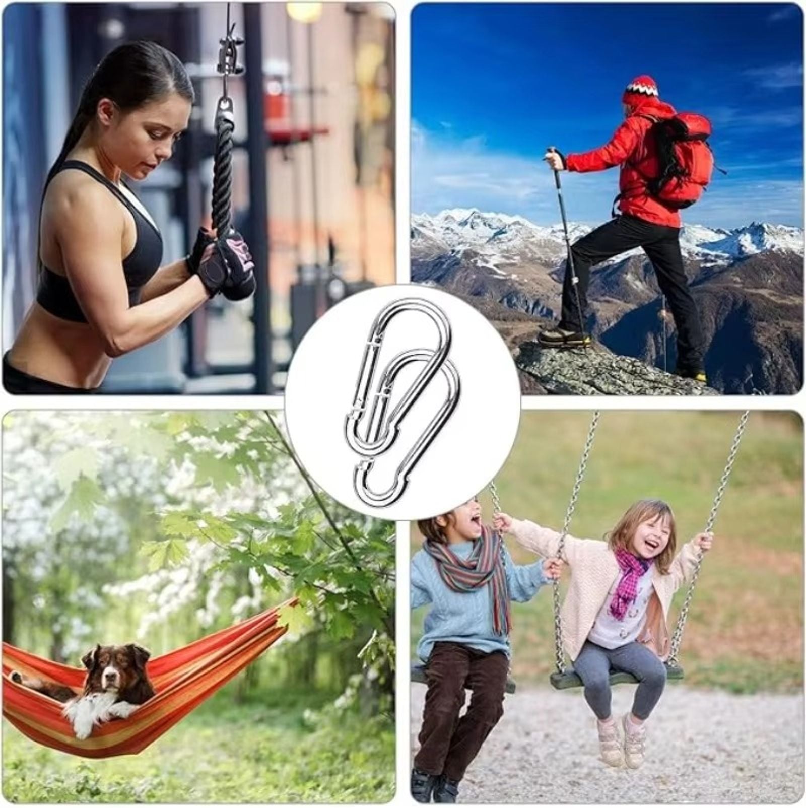 Mini Alloy Carabiner Hook for Outdoor Activities