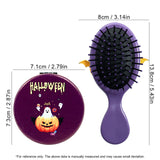 Portable Travel Mirror and Comb Set with Halloween Design