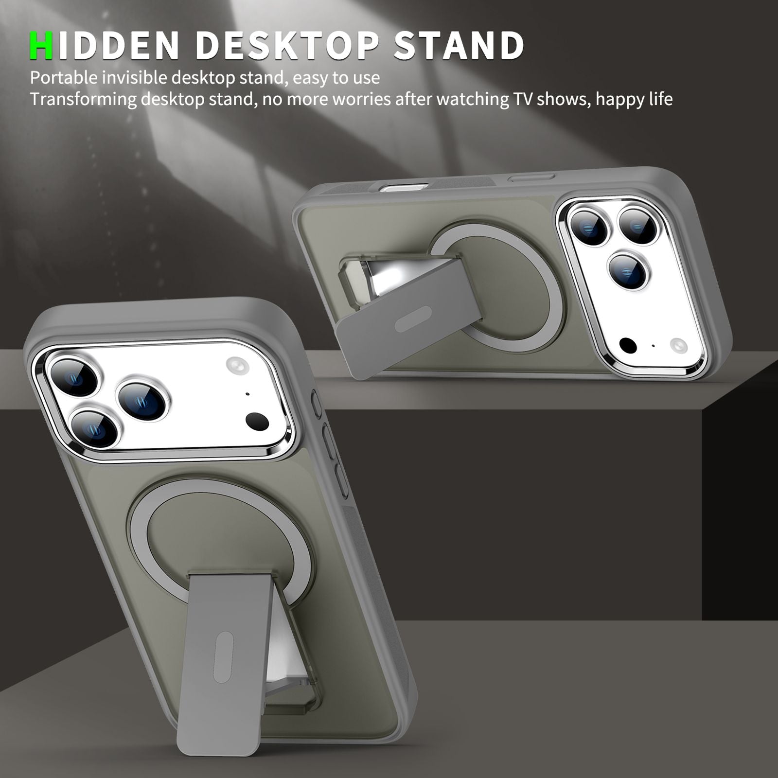 Luxury MagSafe iPhone 17 Pro Max Case with Stand