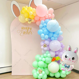 Happy Easter Arch Garland Kit with Rabbit Foil Balloons