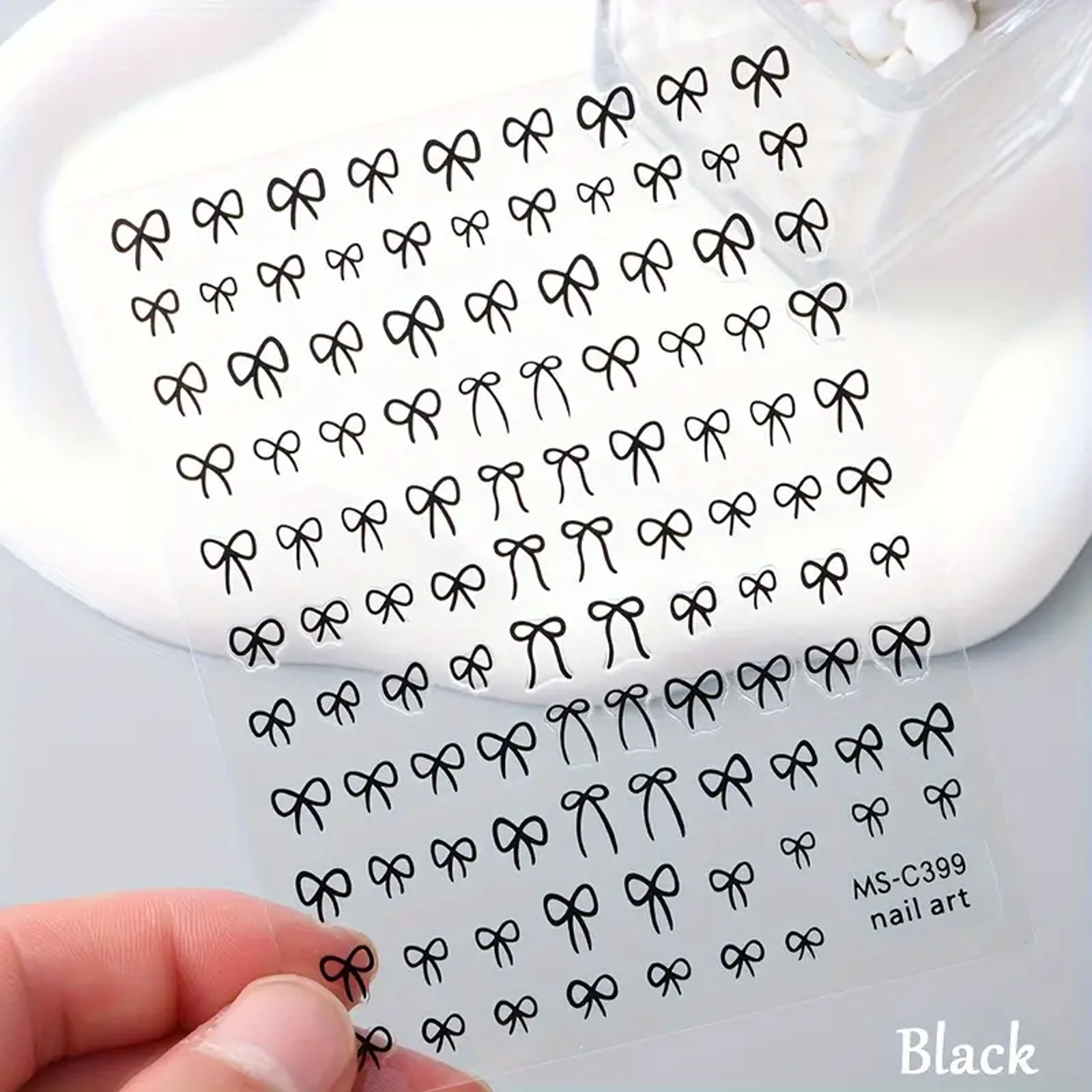 Mini Bowknot Design Nail Art Stickers - Set of 1 or 2