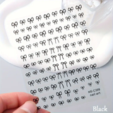 Mini Bowknot Design Nail Art Stickers - Set of 1 or 2