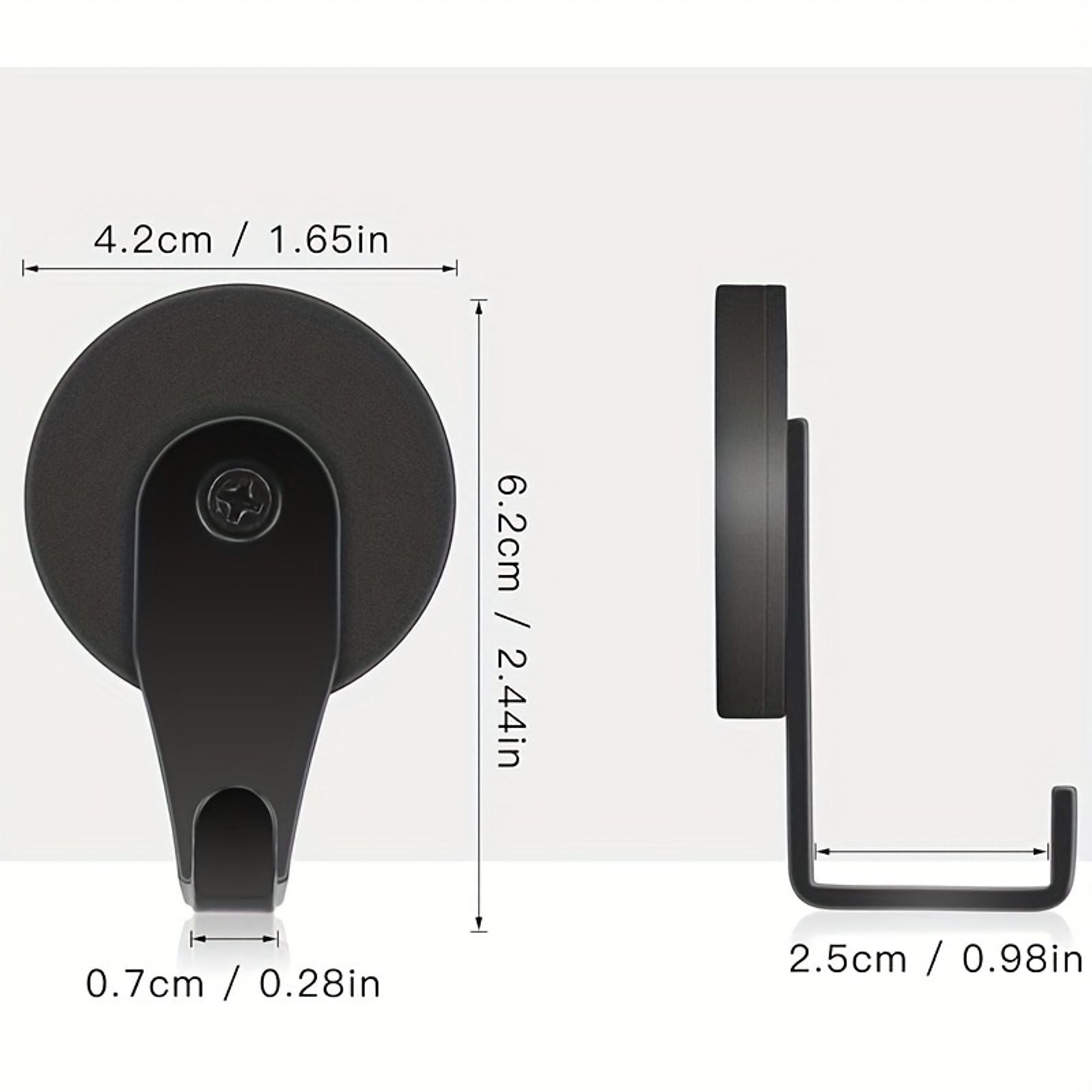 2-Pack Heavy-Duty Magnetic Hook Storage Hangers