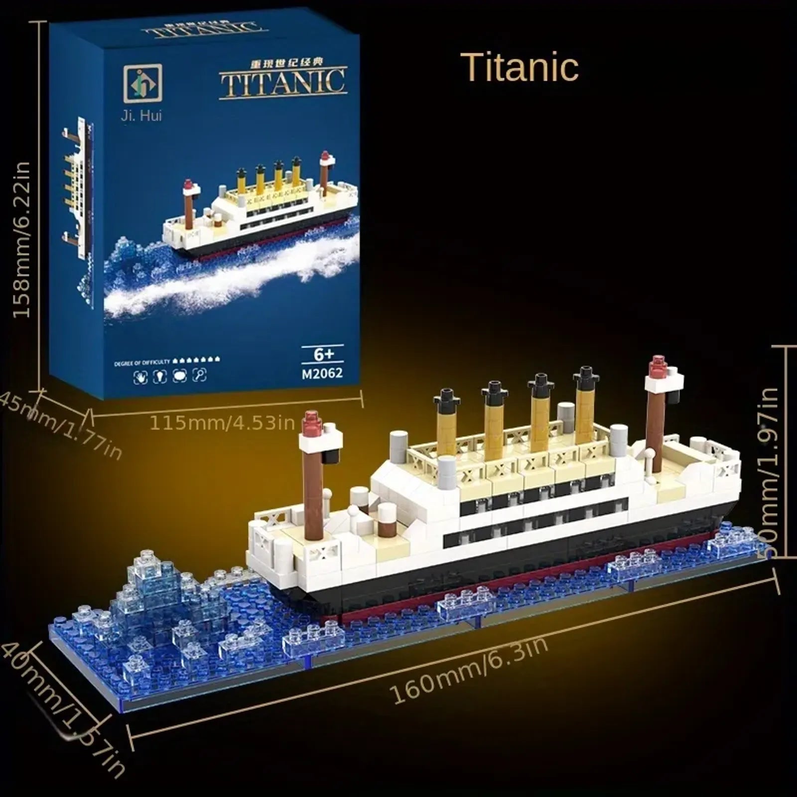 1878 PCS Cruise Ship Model Building Block Set
