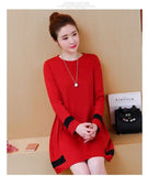 Plus Size Women's Long Sleeve T-Shirt Dress