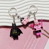 Handmade 3D Bat Couple Keychain Pendant - Y2K Jewelry