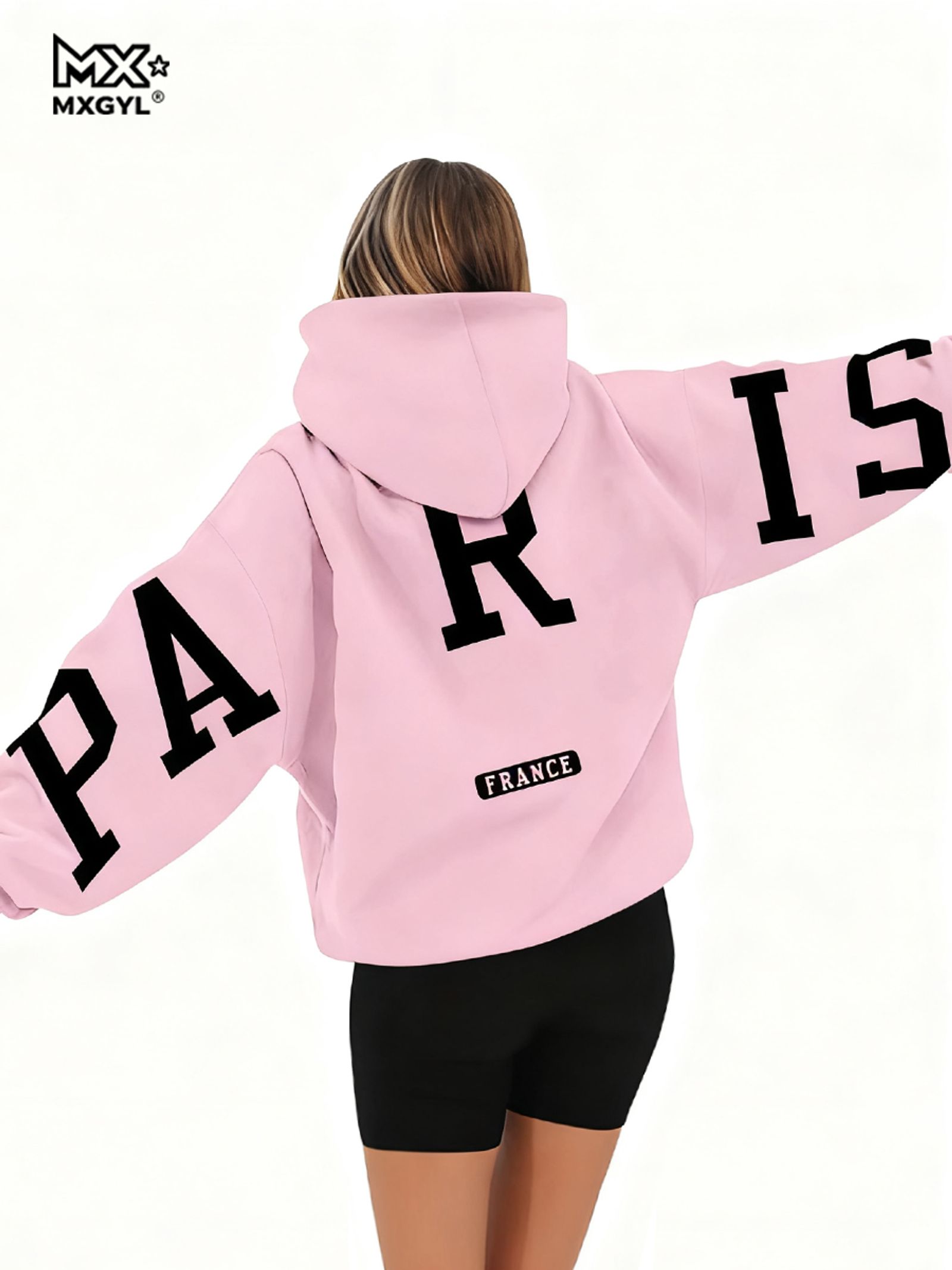 Trendy Loose Casual Pullover Hoodie with Letter Print